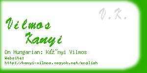 vilmos kanyi business card